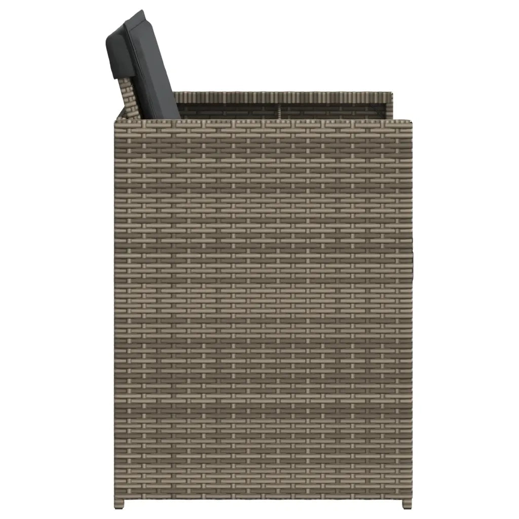 Sedie da Giardino con Cuscini 4 pz | Sedie da Esterno Grigio in Polyrattan