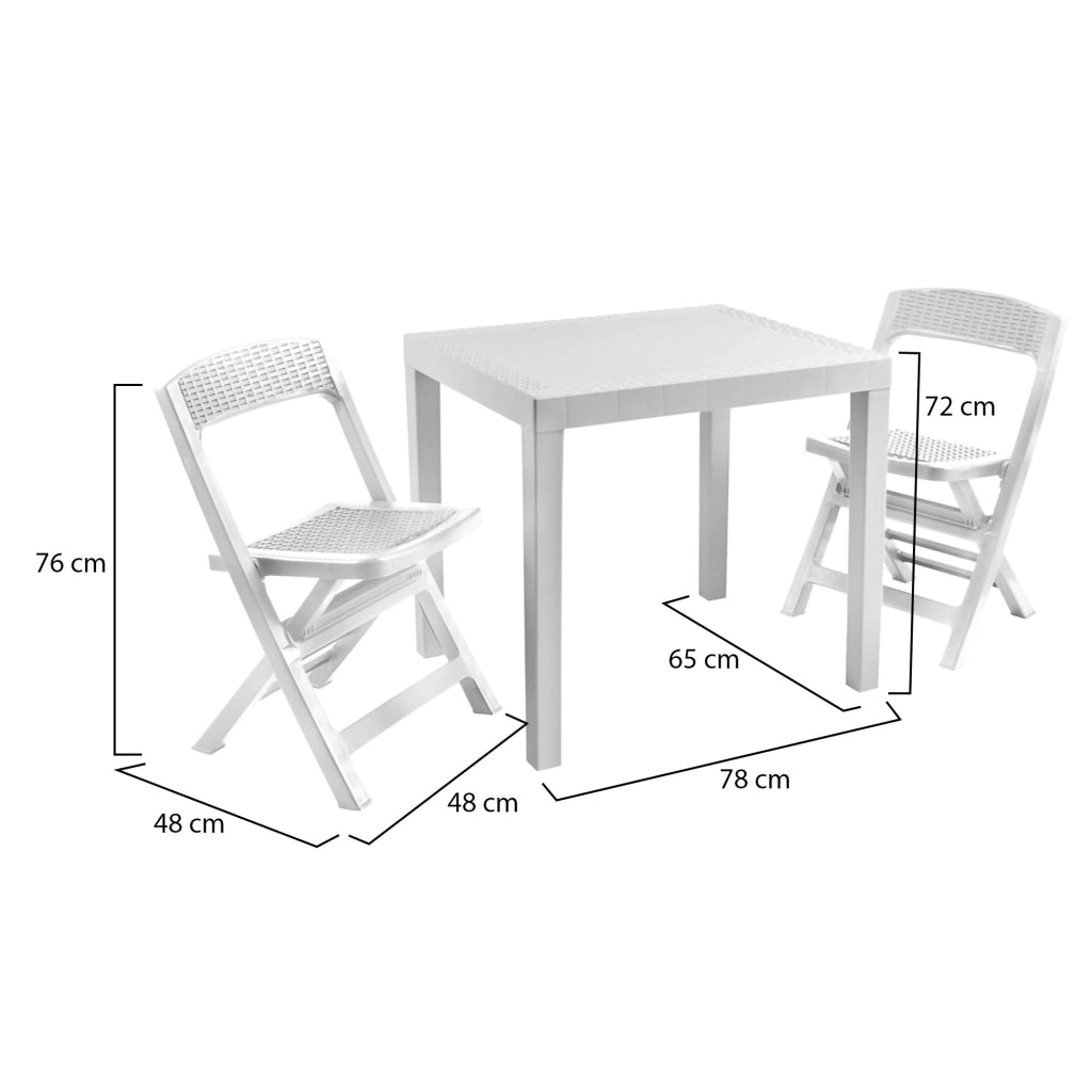 Salottino Outdoor Corinth, set Salotto da Esterno 2 Posti Made in Italy, Bianco