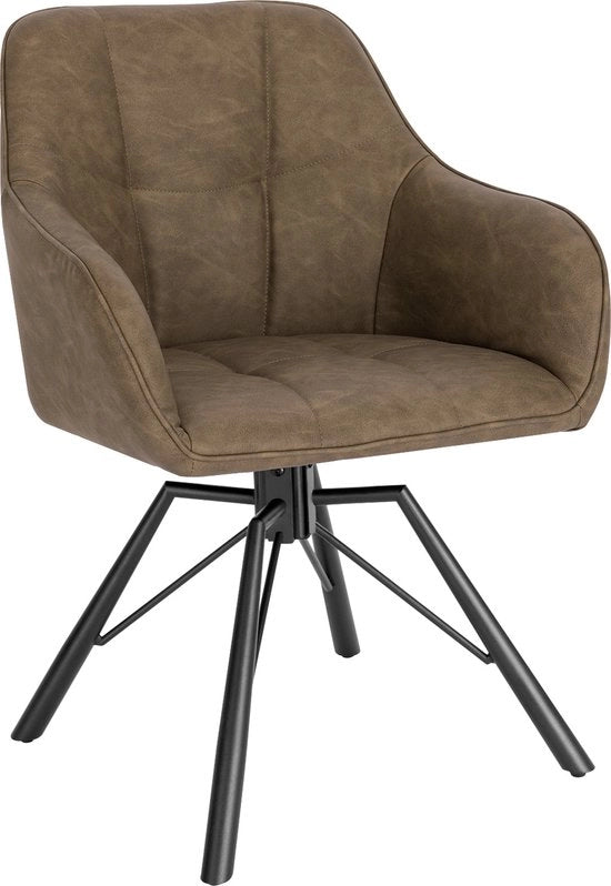 Sedile da Cucina in Pelle Finta - Cucina - Stile, Ergonomico e Comodo - Marrone Scuro