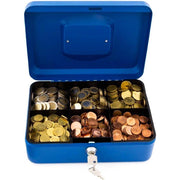 Trade Shop - Cassetta Di Sicurezza Portavalori Con Vassoio Portamonete + 2 Chiavi 30 X 24 Cm -