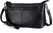 Clutch liscio in pelle, portafoglio, piccola borsa da braccio per donne, (più nere), piccola