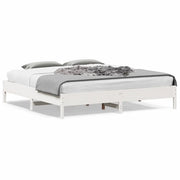 Letto senza Materasso Bianco 180x200 cm Legno Massello di Pino 842687