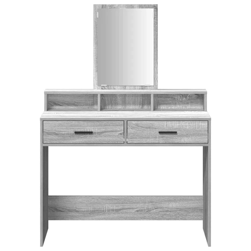Tavolo da Trucco con cassetto Grigio Sonoma 100 x 41 x 140 cm 865150