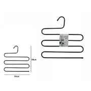 Trade Shop - Gruccia A S Nera Pantaloni Sciarpe Cravatte Multipla 5 Strati Salvaspazio 62438 -