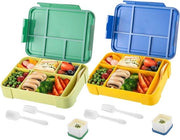 Lunchbox bento con utensili - contenitore per pasti per bambini e adulti - contenitore per pasti con contenitori e box per salse - contenitore per pasti con microonde - contenitore per picnic ufficio
