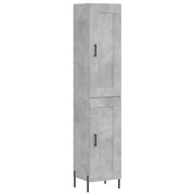 Credenza | Madia | Buffet da pranzo | Armadio da pranzo Grigio Cemento 34,5x34x180 cm in Legno Multistrato