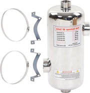 Scambiatore di calore in rame inox con cerniera fissa per riscaldamento di piscina.