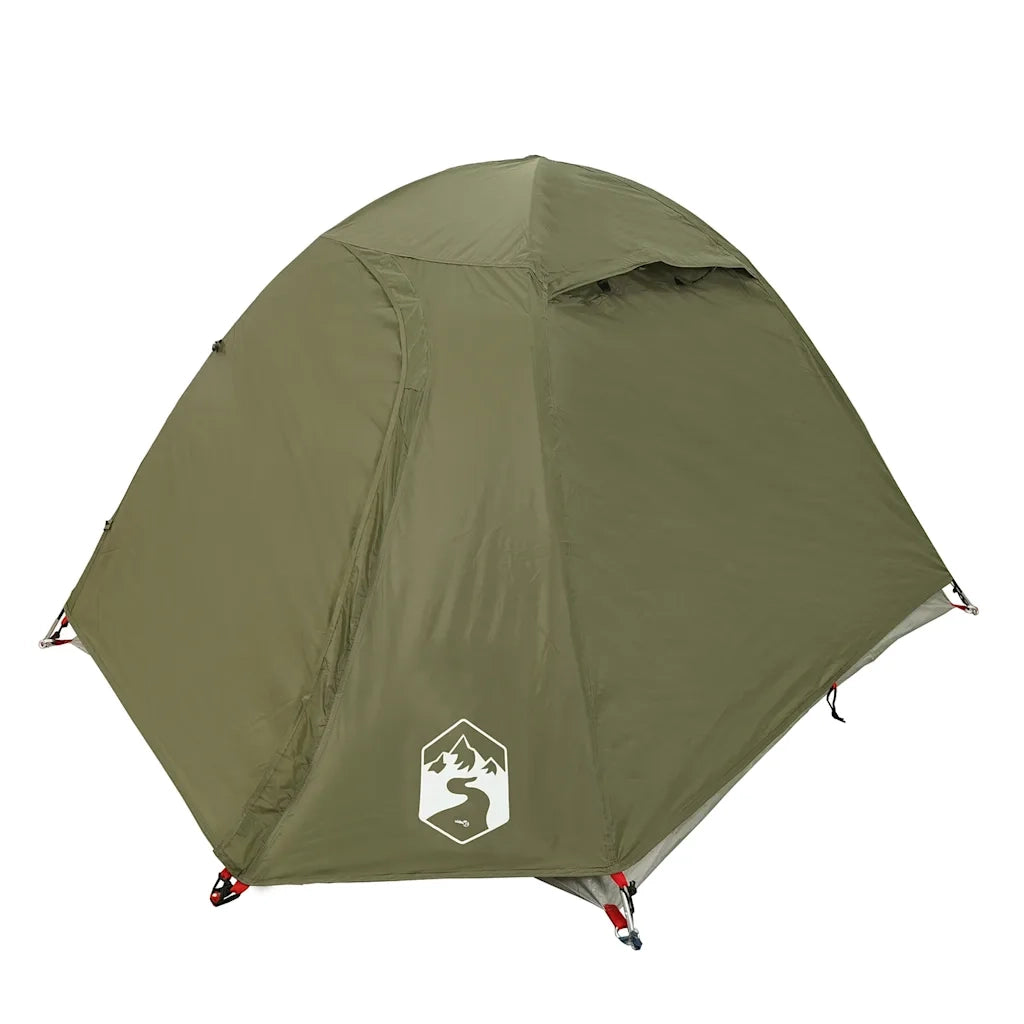 Tenda da Campeggio a Cupola 2 Persone-Tenda per Escursionismo Verde Oliva Impermeabile 779962