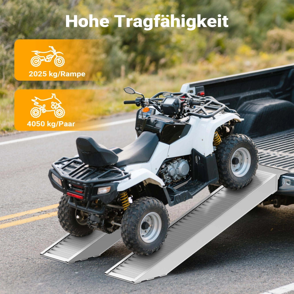 Rampa di carico 161 cm in alluminio per moto e quad fino a 2025 kg