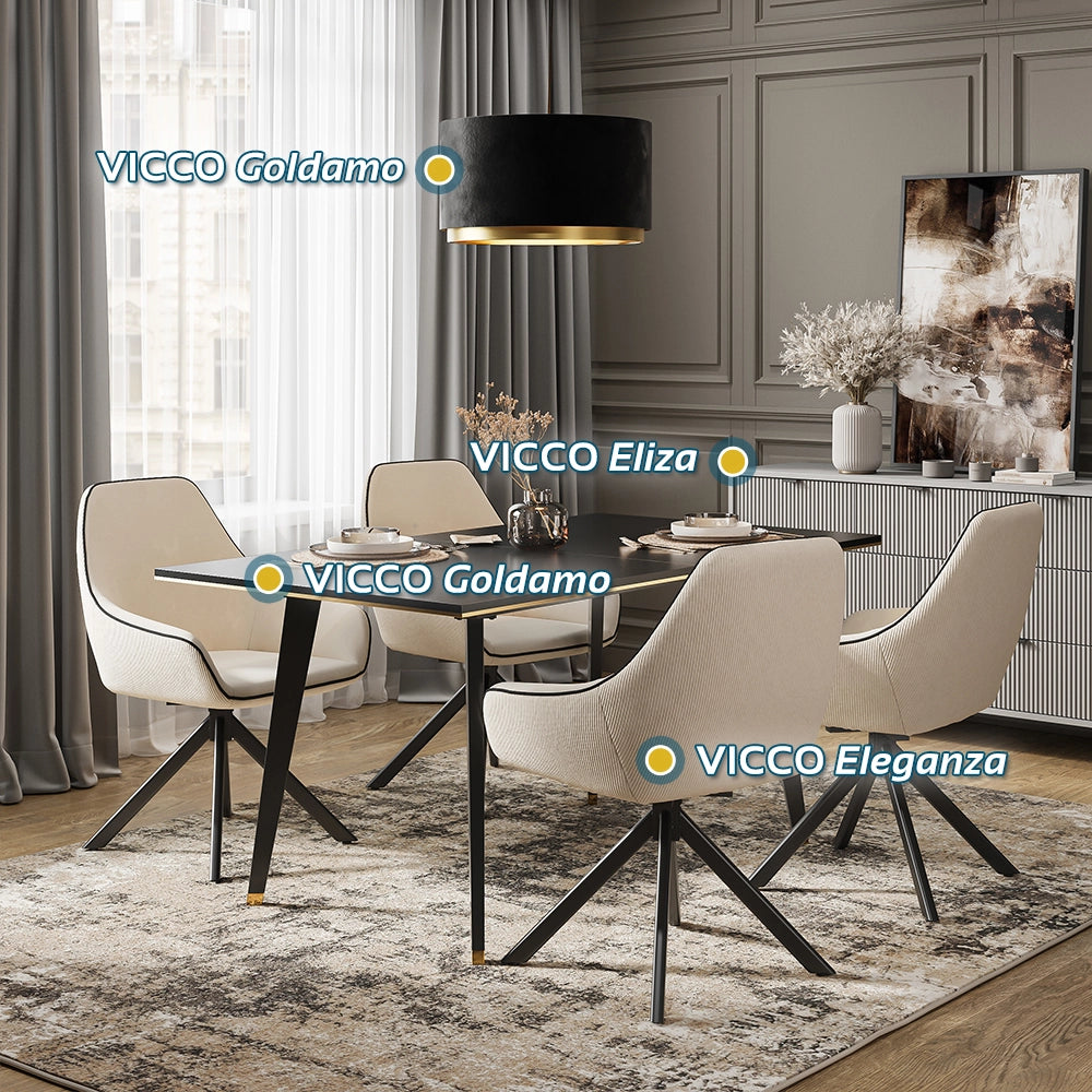Vicco Lounge chair Beige 60 x 89 cm
