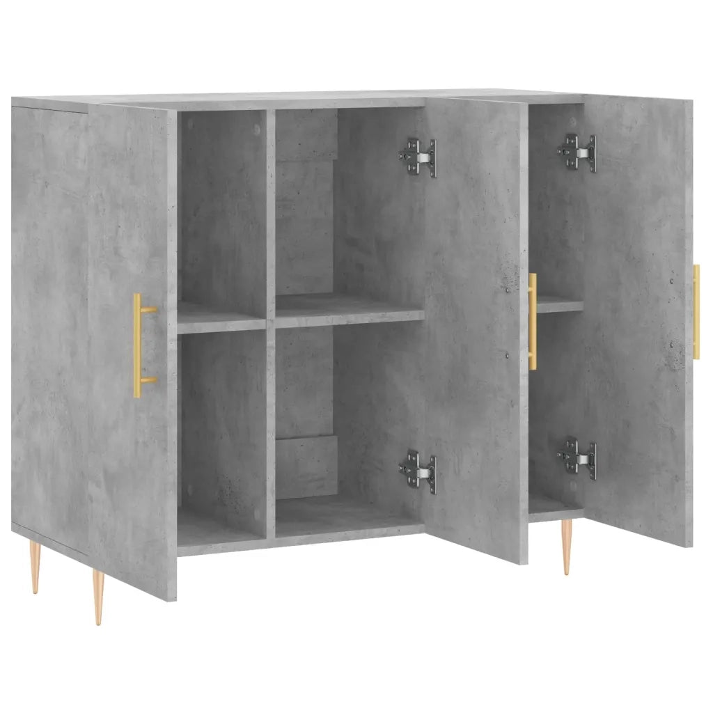 Credenza | Madia | Buffet da pranzo | Armadio da pranzo Grigio Cemento 90x34x80 cm in Legno Multistrato