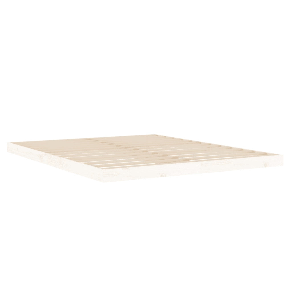 Giroletto senza Materasso Bianco 160x200 cm Legno Massello Pino 823435