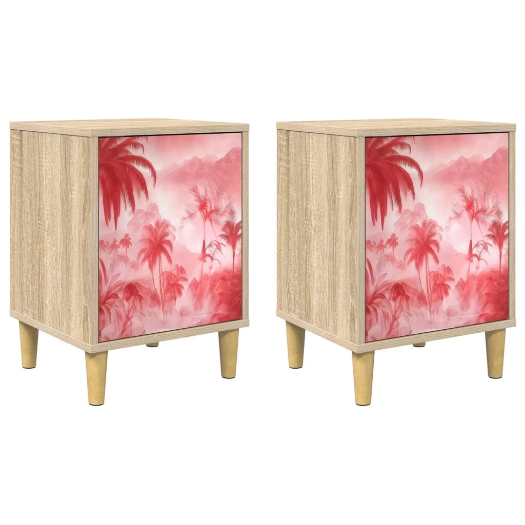 Armadio da Notte AACHEN 2 pz Rovere Sonoma 36 x 33 x 50 cm 8007224