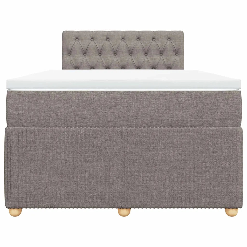 Giroletto a Molle con Materasso Tortora 120x190 cm in Tessuto