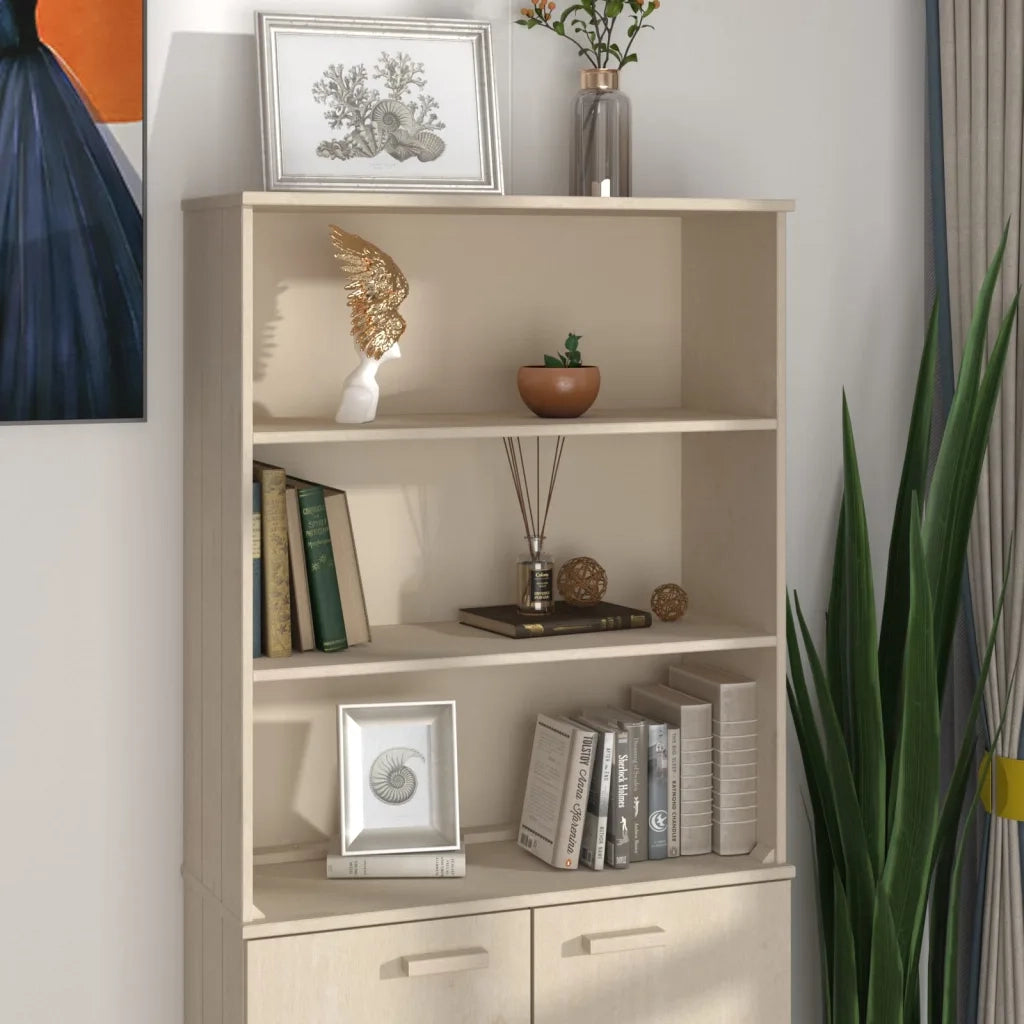 Piano Credenza | Madia | Buffet da pranzo | Armadio da pranzo HAMAR ambra 85x35x100 cm Legno Massello di Pino
