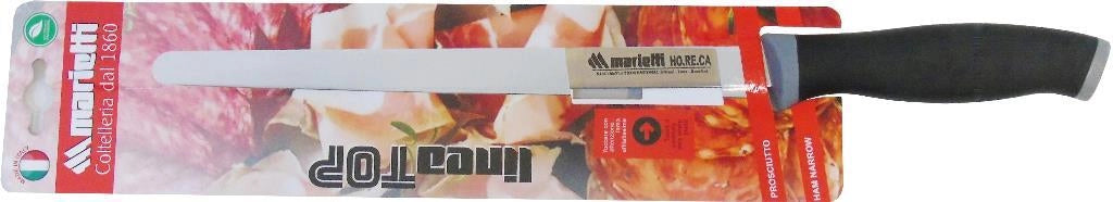 Coltello per prosciutto con manico nero 28 cm Marietti