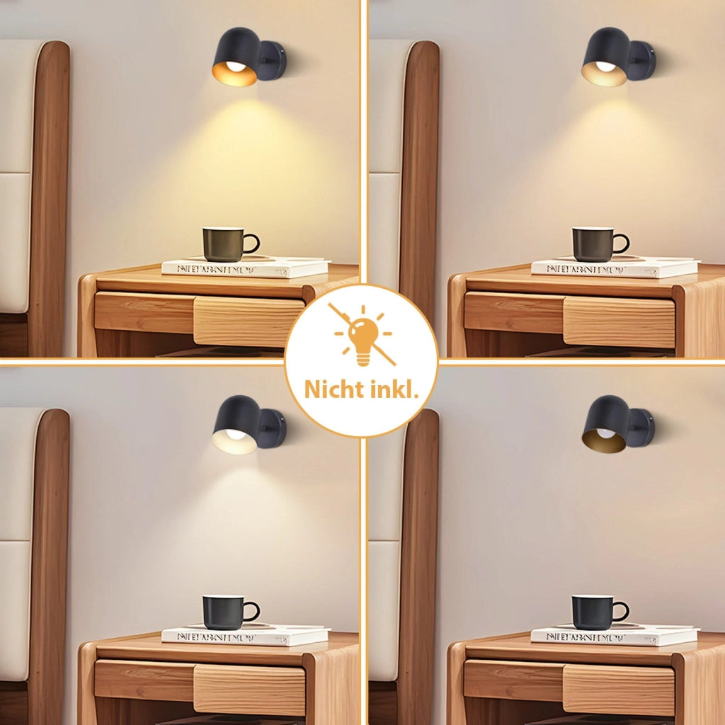 ZMH Faretto da soffitto 1 fiamma nero-oro Faretto da soffitto orientabili 350° industriale per corridoio