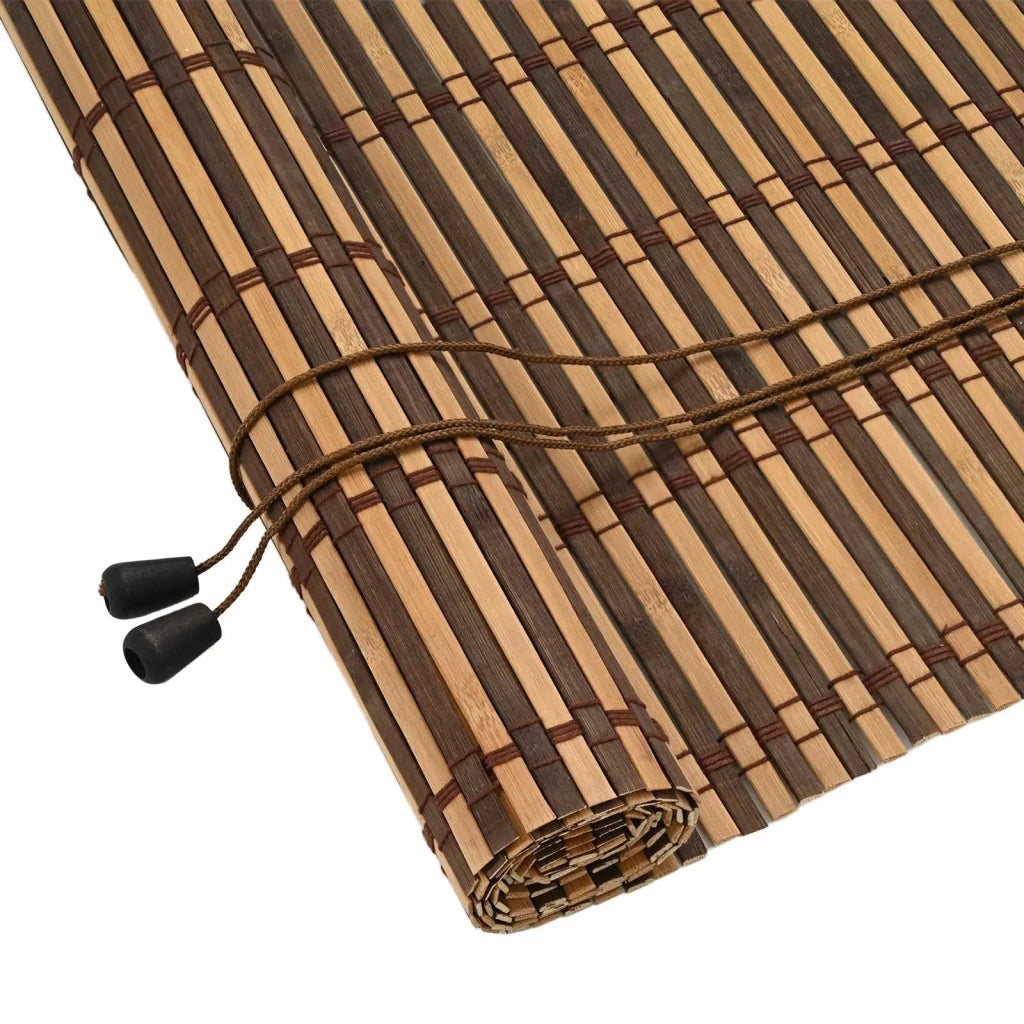Tenda a rullo con tende Marrone 140 x 160 cm Bambù 42006922