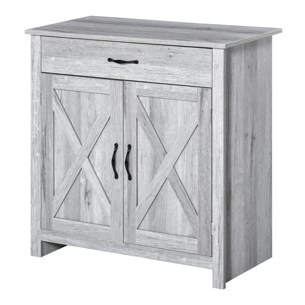 Credenza per Soggiorno ¨C zephmum ¨C Grigio 80x39.7x80 cm