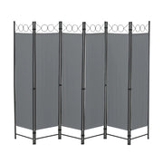 Schermo divisorio per la privacy a 6 pannelli 171 x 240 cm grigio scuro 03_0008070
