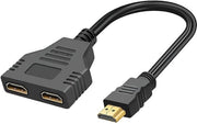 Dividere HDMI 1 in 2 out - Supporta due TV contemporaneamente | Adattatore HDMI per collegare due monitor contemporaneamente | Adatto per monitor LCD, HDTV, HD LED e proiettori