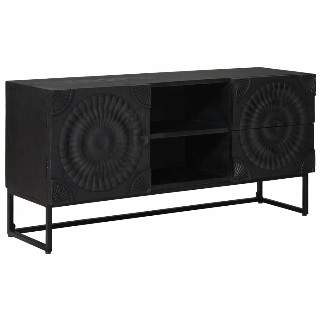 Mobile TV con cassetto con lo scaffale Nero 105 x 30 x 54 cm