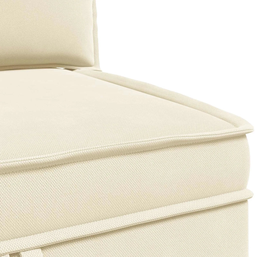Divano Angolare con Storage Crema Velluto 42027087