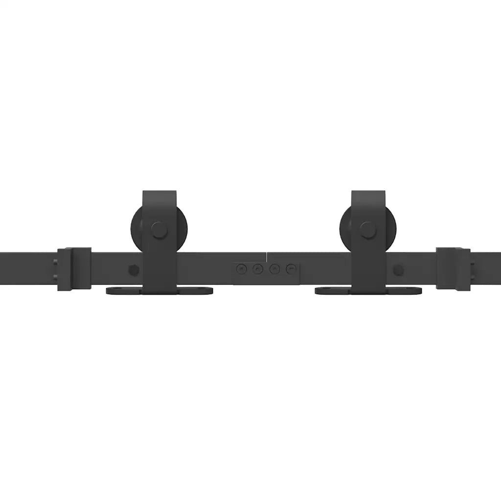 Kit di Binari per Porte Scorrevoli 427 cm Acciaio Nero 3295788