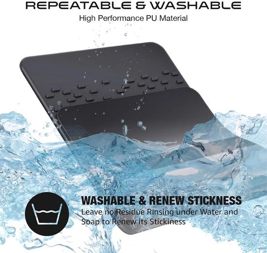 Mat di protezione contro lo slittamento - per telefono, chiavi, monete - set da 2 - 160 x 73 mm - silicone