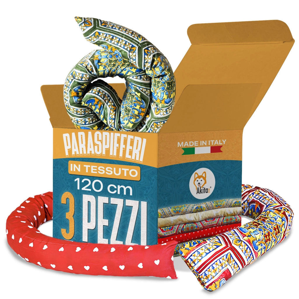 Set 3 Paraspifferi Akitaink 120 cm Imbottiti Made in Italy