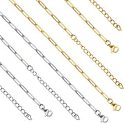 Collana a Catena in Acciaio Inossidabile - 8 Pezzi - Catena a Gancio a Forma di Piccola Catena a Maglia - Fermo a Crostaceo 10mm - Collane da Realizzare - Catena per Collane