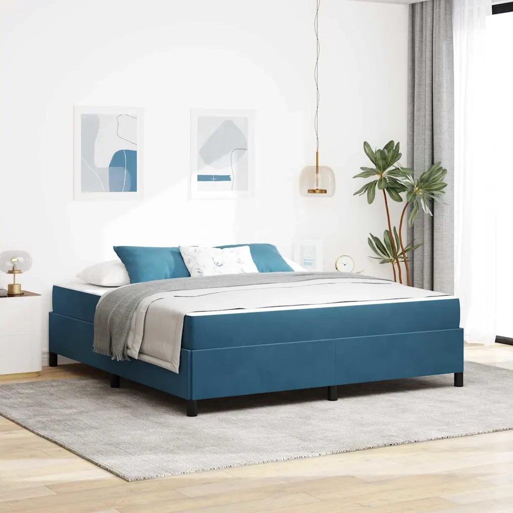 Struttura del letto Blu Scuro 180 x 200 cm Tessuto 3399082