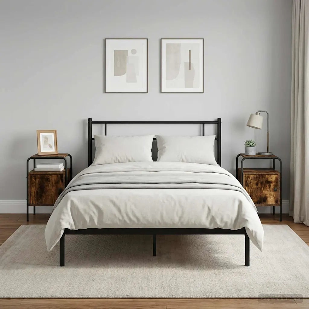 Armadio da Notte 2 pz Rovere Fumo Legno ingegnerizzato 8007592