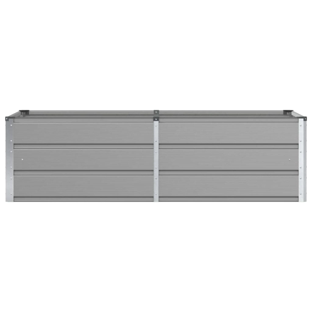 Fioriera ergonomica moderna dal design industriale 160 x 80 x 45 cm in acciaio grigio chiaro 02_0059187