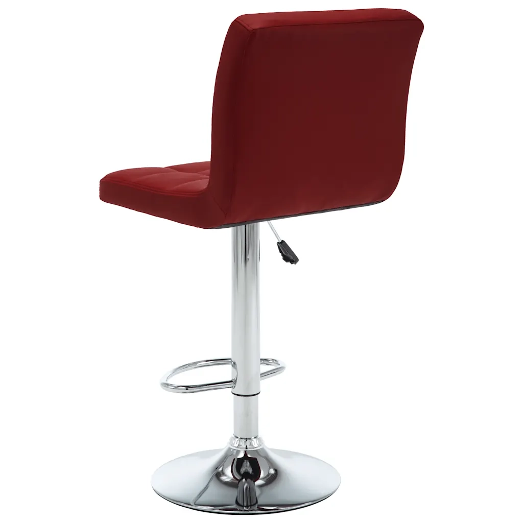 Sgabelli da Bar 2 pz Rosso Vino in Similpelle 323639