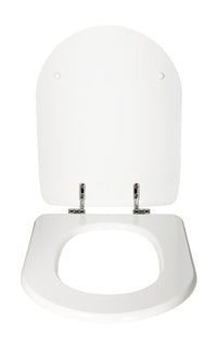 Copriwater Universale 35,3x2,9x43,3 cm in MDF Cerniere in Metallo Cromato Alpina Bianco Lucido