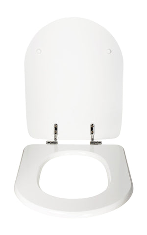 Copriwater Universale 35,3x2,9x43,3 cm in MDF Cerniere in Metallo Cromato Alpina Bianco Lucido