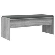 Panca per ingresso con cuscino Grigio Sonoma 103 x 38 x 40 cm