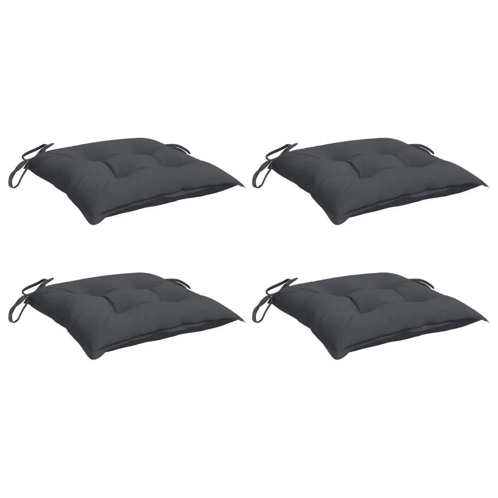 Cuscini per Sedia 4 pz Antracite 40x40x7 cm in Tessuto Oxford 361451