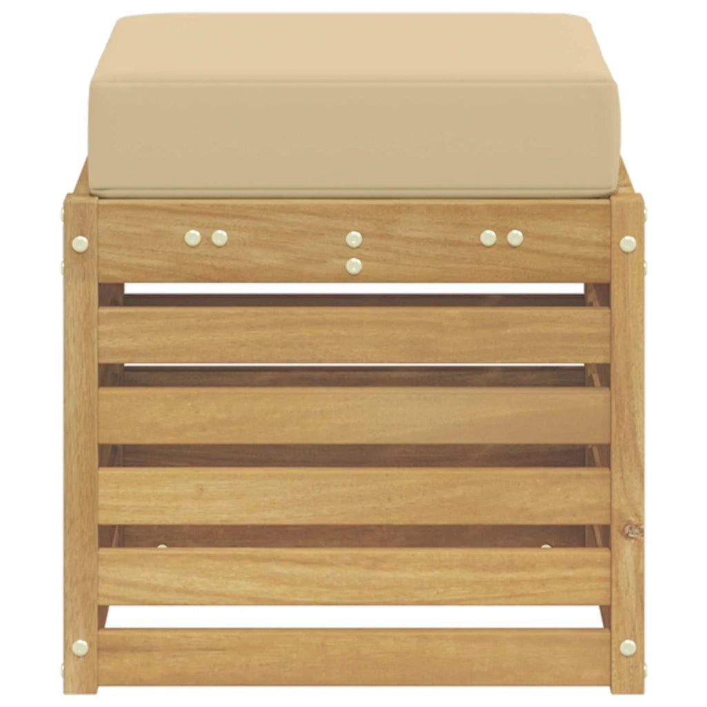 Sedia da giardino-Panca da esterno con cuscino Bianco 526119