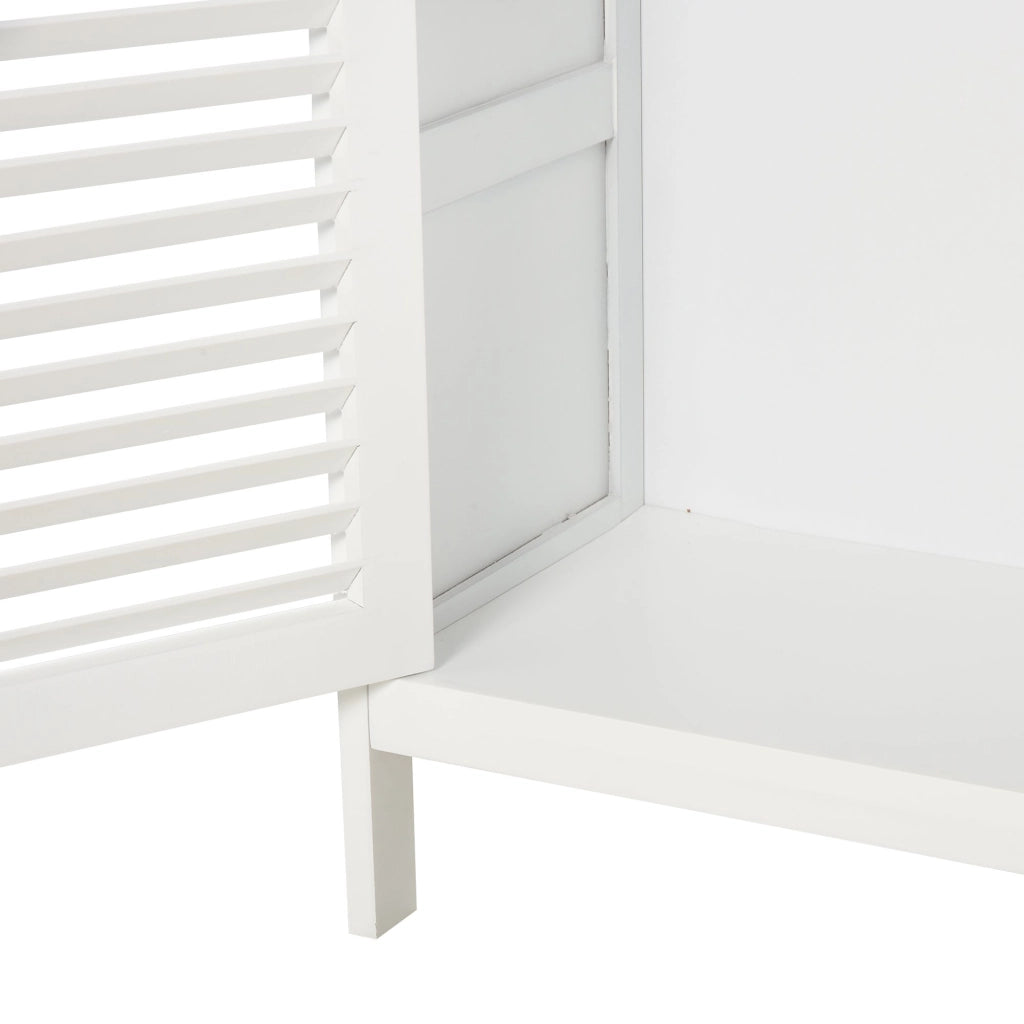 EasyComfort Mobiletto da Bagno Impermeabile con 2 Ripiani e Armadietto MDF Bianco