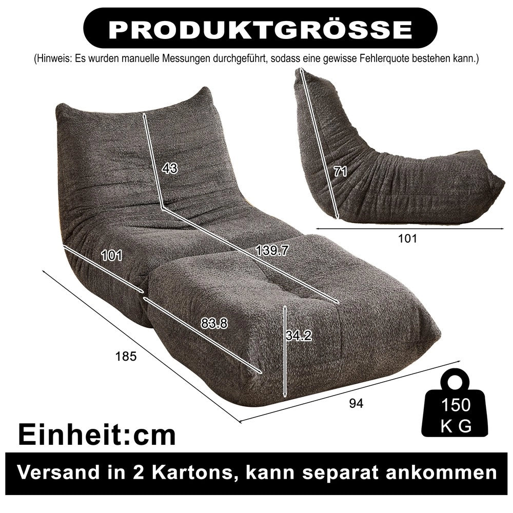Divano Imbottito Armless ¨C Minimal ¨C Tessuto chenille, ideale per soggiorno camera ufficio