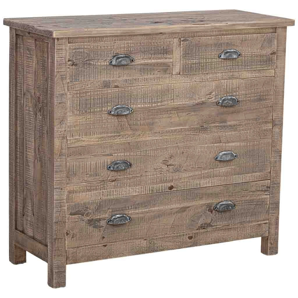 Cassettone in legno marrone 90x40x100h cm