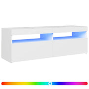 Mobile TV | Armadietto TV | Mobile Porta TV con Luci LED Bianco 120x35x40 cm