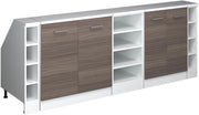 Set di mobili sottotetto Rion, Grigio nobile, 210 cm Set di 5 carcasse armadio profondità 60 cm, adatto per il salvaspazio sotto tetti spioventi