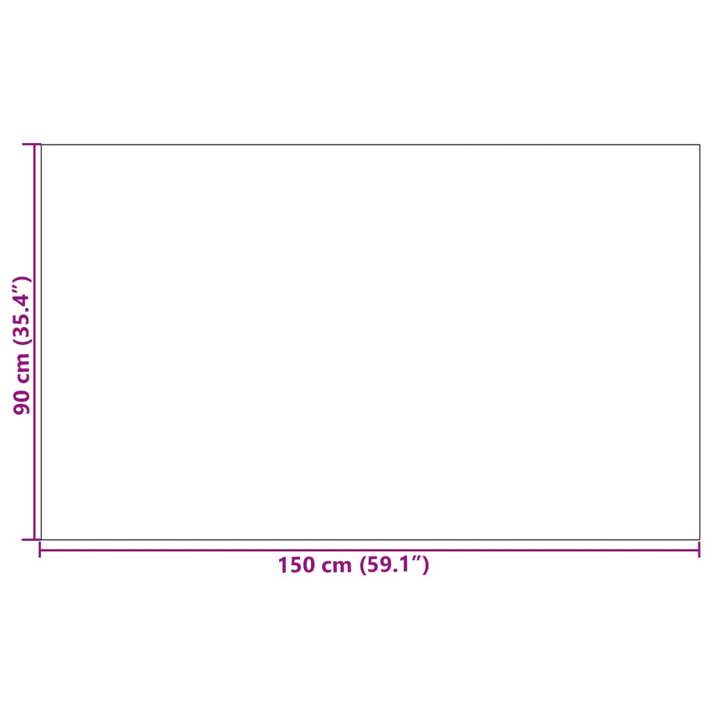 Zerbino Grigio Rettangolare 90x150 cm