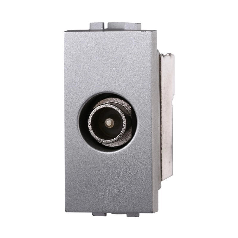 Connettore Presa TV Terminale Maschio Colore GRIGIO Compatibile Con Bticino Living International