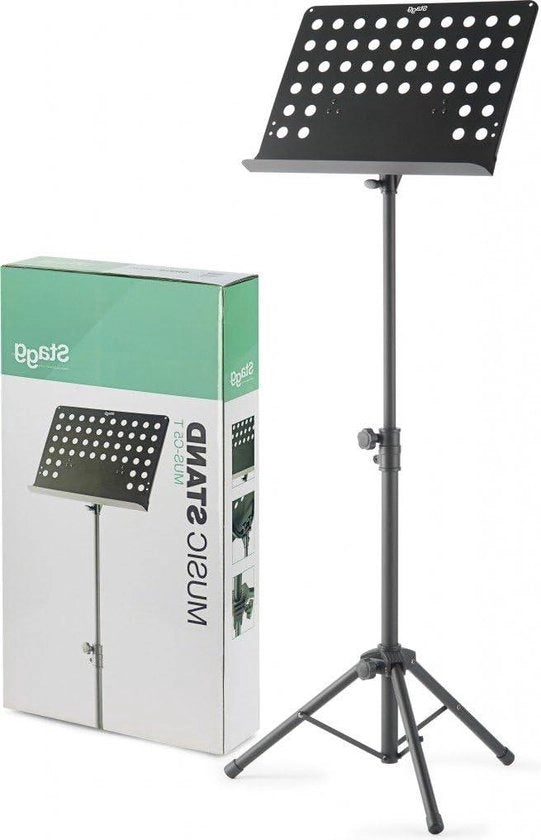Stand per orchestrale uso in altezza regolabile - supporto per partiture perforate - altezza regolabile da 70 a 110 cm