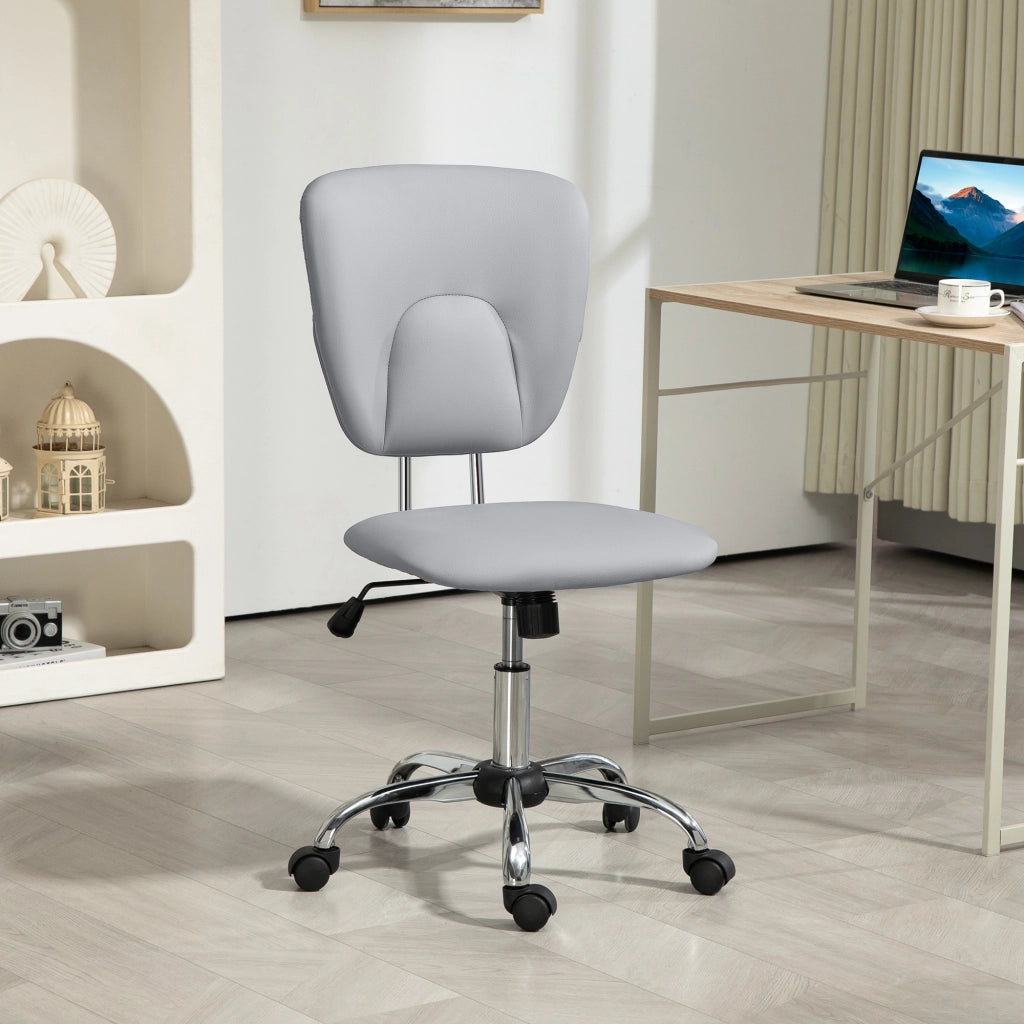 Sedia da Ufficio Girevole Regolabile in Altezza ¨C zephmum ¨C Grigio 50x54x87,5-96,5 cm