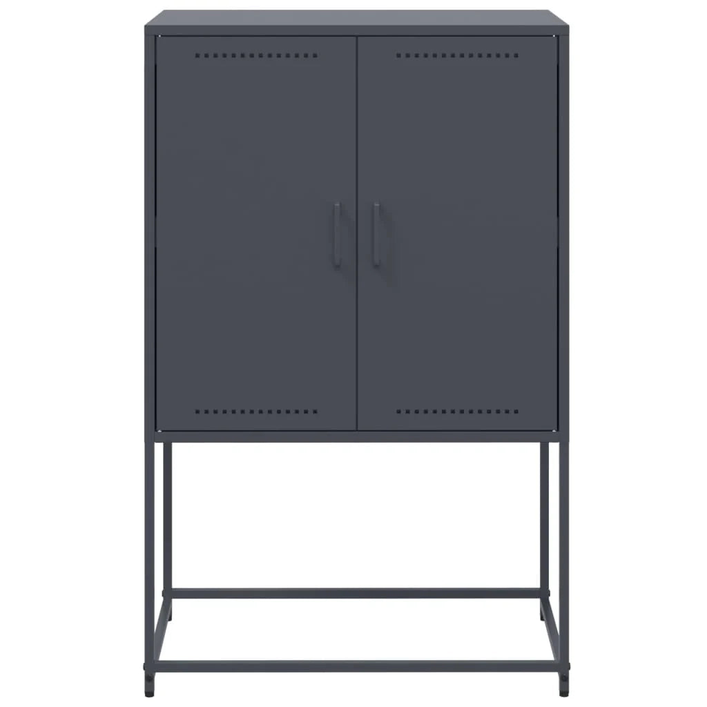 Buffet credenza cassettiera mobiletto mobile contenitore organizer cucina soggiorno salotto alto 68,5 x 38,5 x 107 cm acciaio antracite 02_0032204